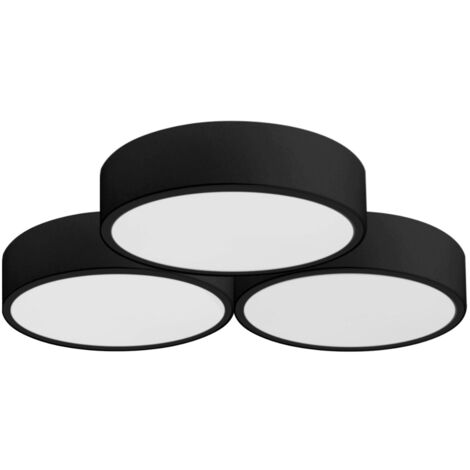 PLAFONNIER APP878-C TRIPLER NOIR 40CM 6-POINTS DE LUMIÈRE E27 49X46X8CM