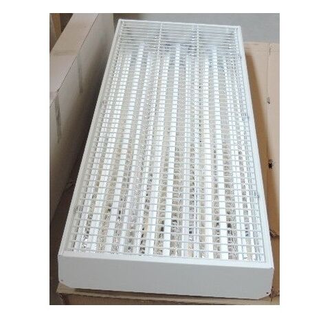 Plafonnier apparent / suspendu LED 115W blanc 1500x292mm 4000K 12000lm driver 230V prismatique IK10 IP20 STS LEDIZ EQ380/840