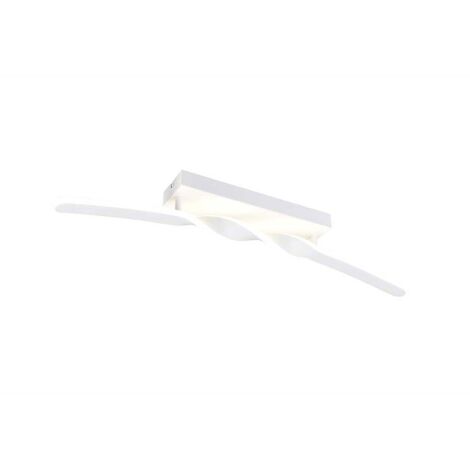 Plafonnier applique murale LED blanc forme vague L 79 cm