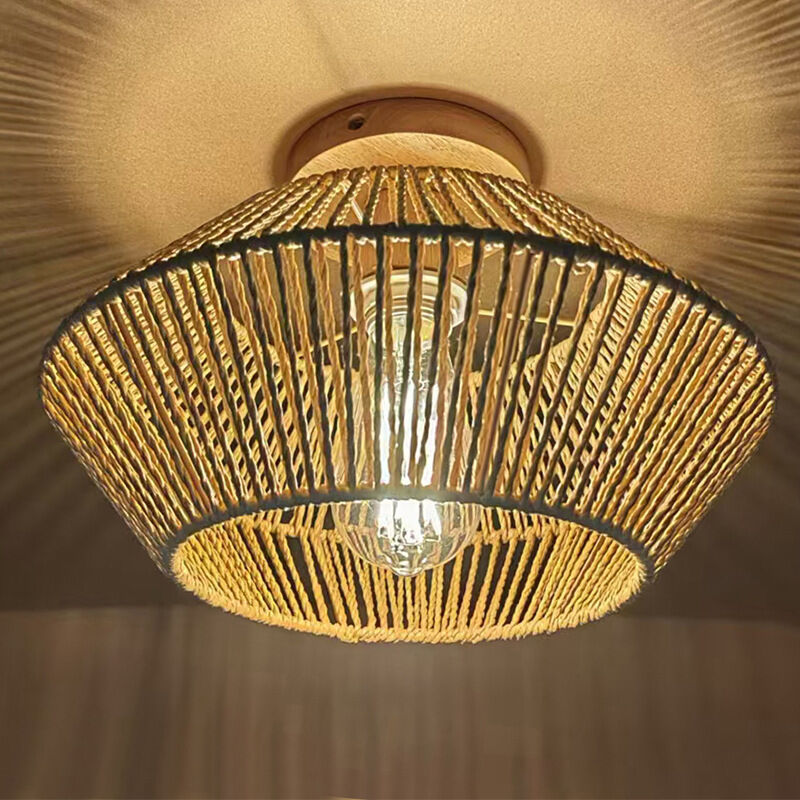 Plafonnier artisanal,style rétro,éclairage d'ambiance,idéal pour le salon et la chambre,douille E27,ampoule non incluse.