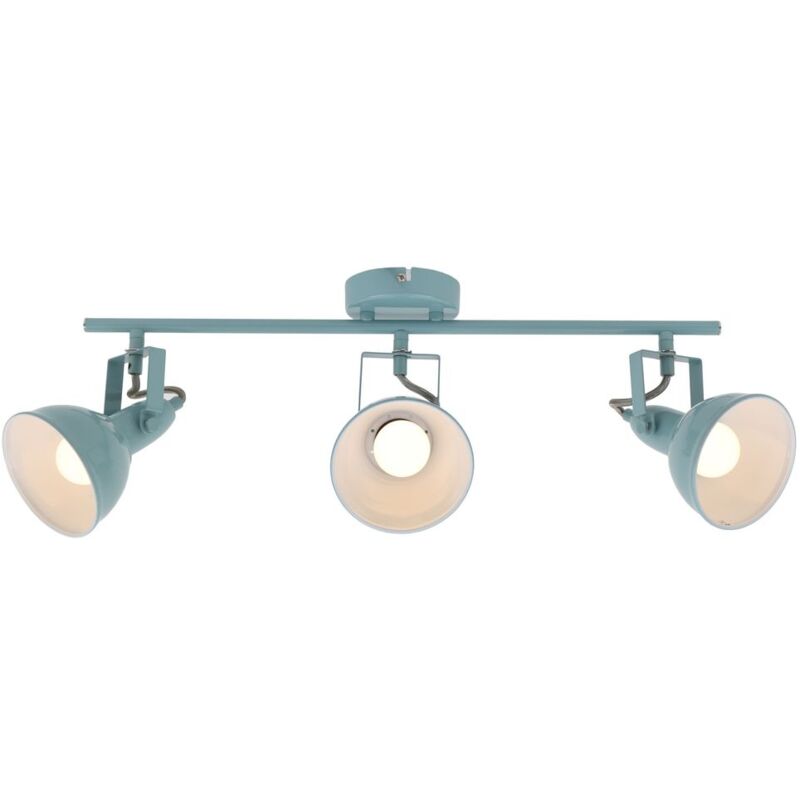 Plafonnier Spot BRILONER LEUCHTEN SOFT, 40 W, IP20, blanc menthe, métal, excl. 3x E14, 55,4 x 18,1 x 10 cm