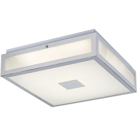 Plafonnier bain carré chrome LED 24W IP44 Zoya Rabalux