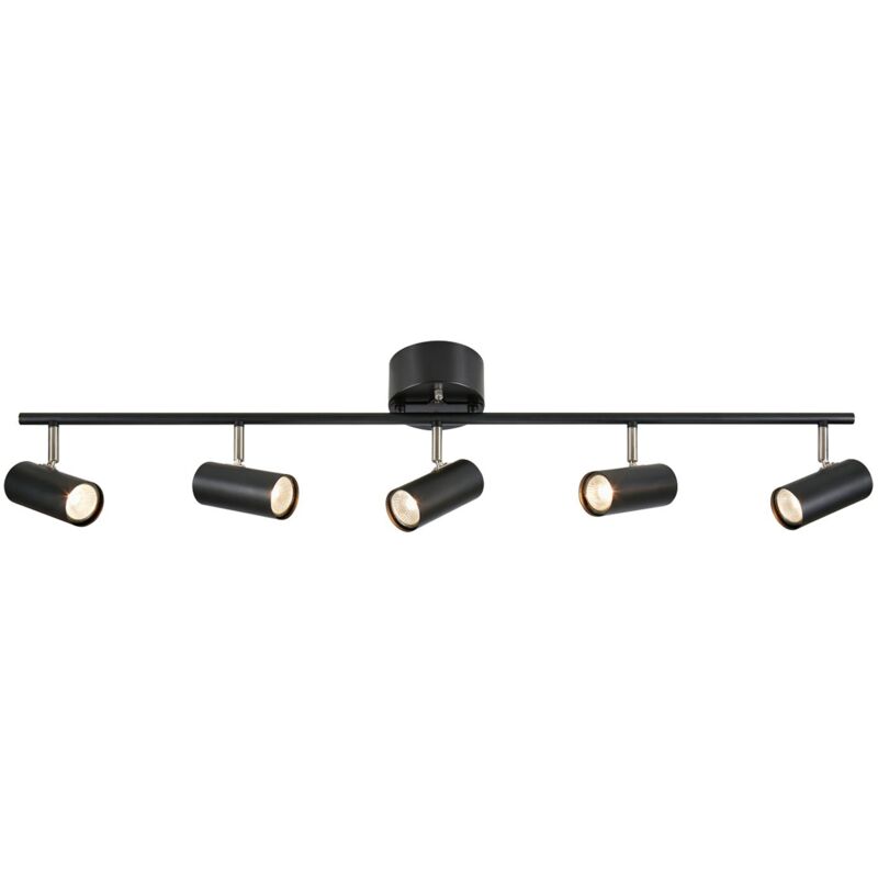 Markslojd - barcelona - Plafonnier de barre de projecteur d'intérieur à 5 ampoules, noir, GU10 Markslojd - barcelona - Plafonnier de barre de projecteur d'intérieur à 5 ampoules, noir, GU10