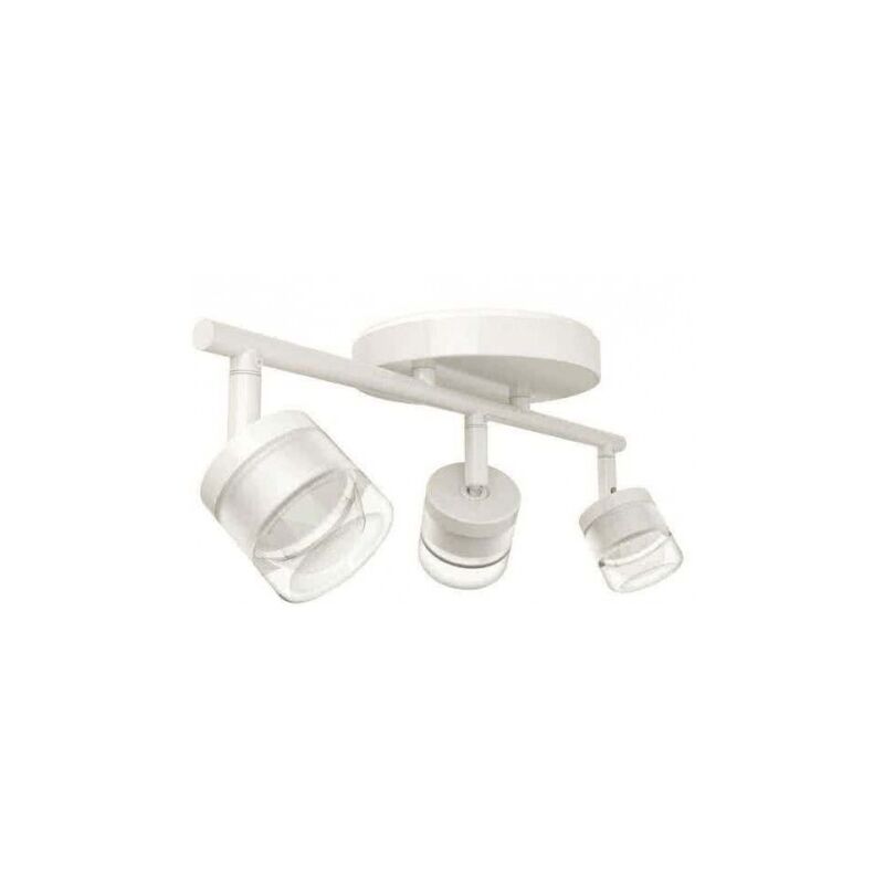 Light Topps - Plafonnier barre 3 spots led 3X5.3W blanc orientable L384mm métal + verre 3000K 345lm 230V IP20 smaal LT23170