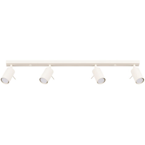 Plafonnier barre beige 81cm 4spots GU10 RING Sollux
