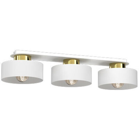 Plafonnier barre blanc/doré Marti 3xE27 15W Luminex