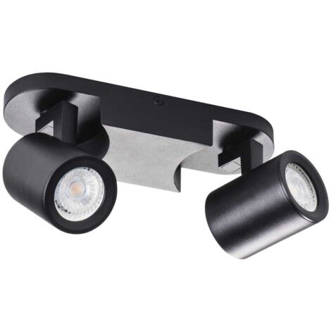 Plafonnier barre Kanlux Laurin 29123 noir orientable 2xGU10