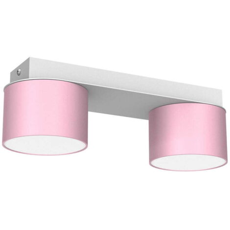Plafonnier barre métal Milagro DIXIE 2x20W GX53 rose