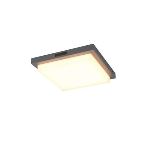 Plafonnier Bermejo carré anthracite - 630369242