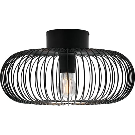 Plafonnier BERONI  Métal Noir, H.15 - IP20 - E27 /Nordlux Intérieur