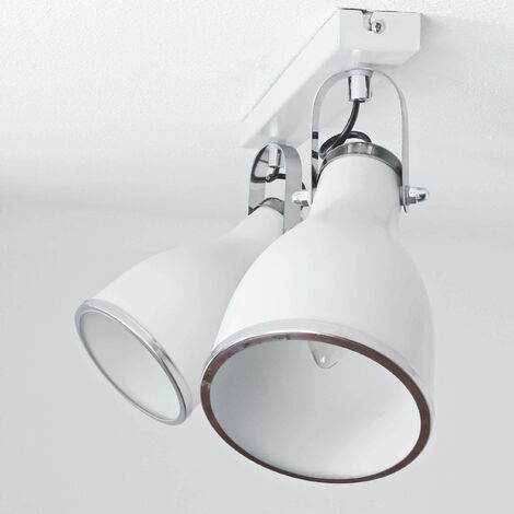 Plafonnier BJORN GREY en gris 2 flammes