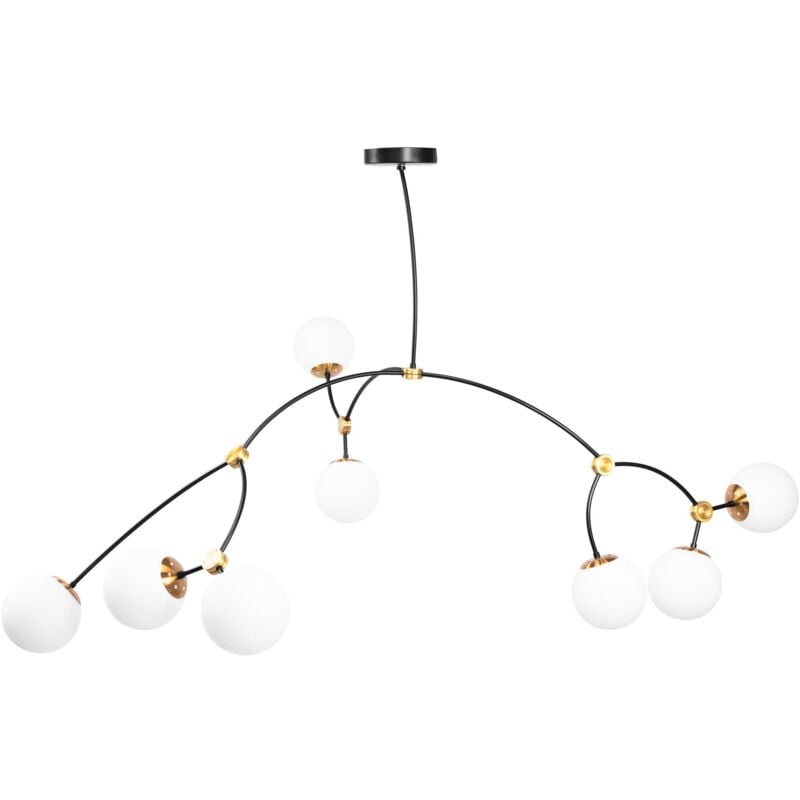 Plafonnier black mat APP1673-8CP