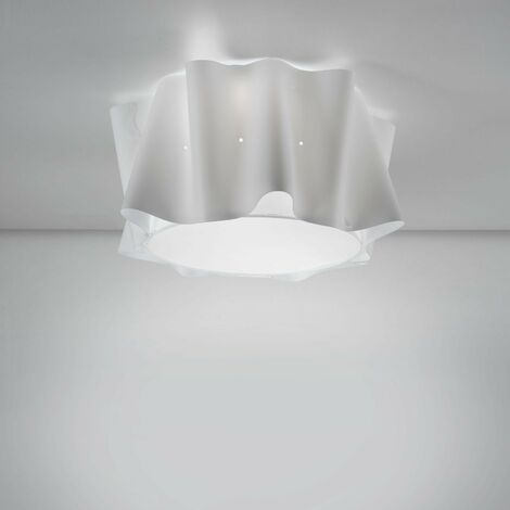 Plafonnier Blanc 3 Lumières Cm. 60 x 32h