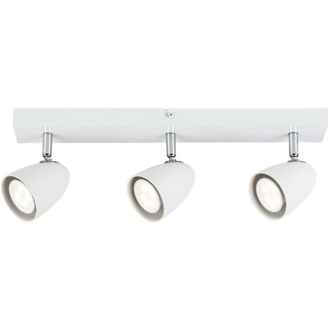 Plafonnier blanc 3 spots orientables GU10 5W Perico