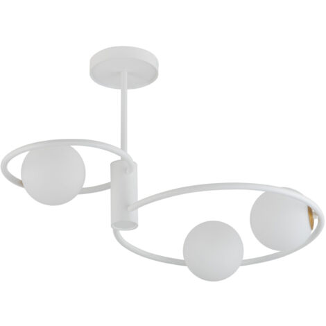 Plafonnier blanc Aqua 3 globes verre 3xG9 12W Sigma