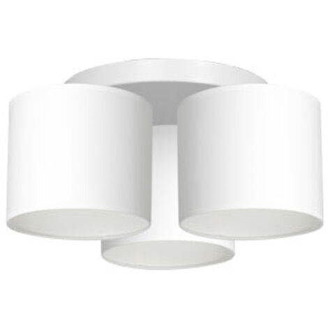 Plafonnier blanc Arden 3 abat-jour 3xE27 15W Luminex