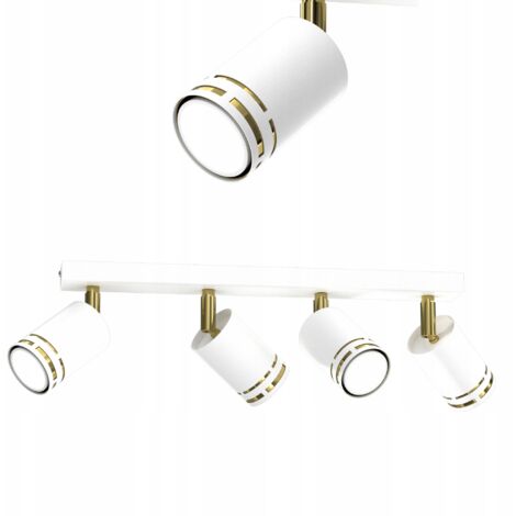 PLAFONNIER BLANC OR SPOT MOBILE LED GX53 LAMPE SPOT POLONAISE