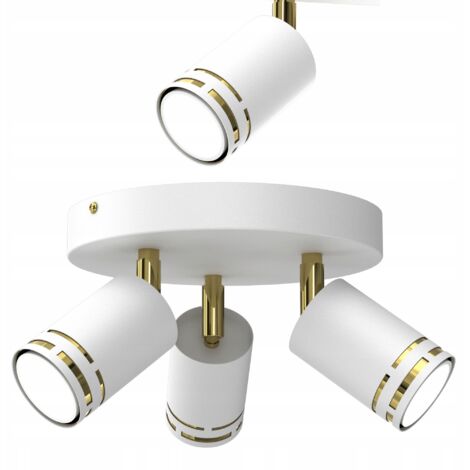 PLAFONNIER BLANC OR SPOT MOBILE LED GX53 LAMPE SPOT POLONAISE