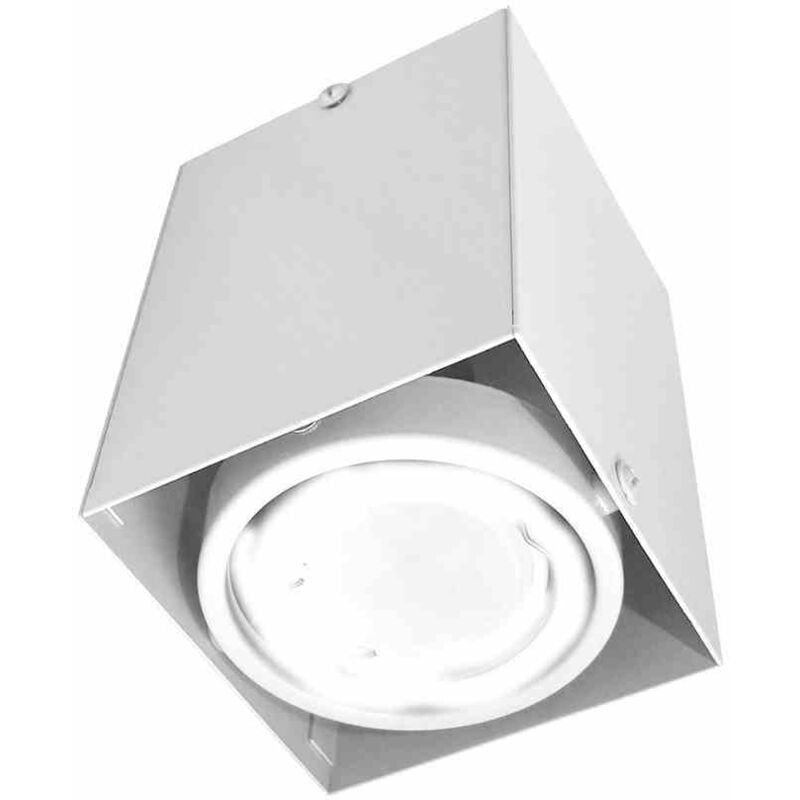 Plafonnier Blocco blanc 1 x 7 W GU10 LED