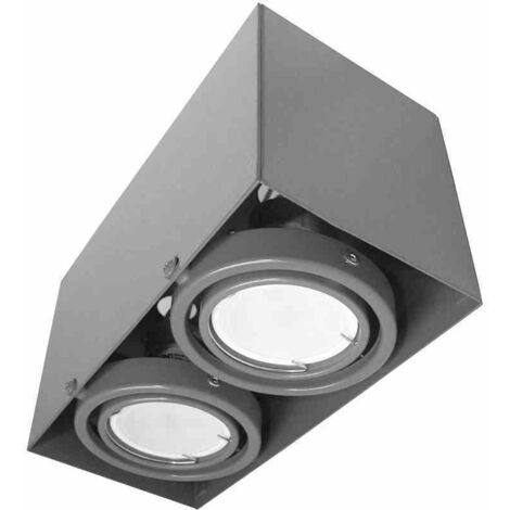 PLAFONNIER BLOCCO GRIS 2x7W GU10 LED