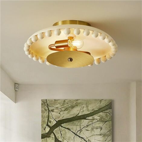Plafonnier bohème en forme d'éventail, suspension LED pour couloir, E14, luminaire décoratif, convient aux chambres, φ36cmH13CM, lumière chaude.
