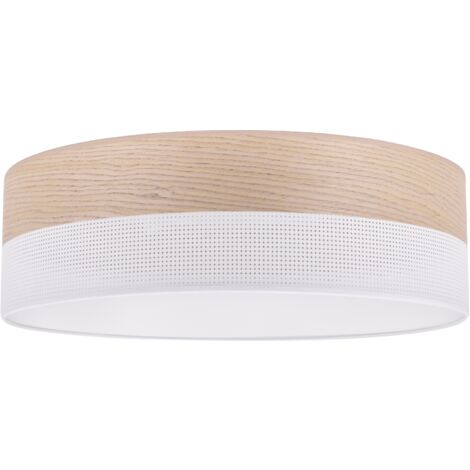 PLAFONNIER BOIS PLEXI BLANC 50CM CHÊNE CLASSIQUE