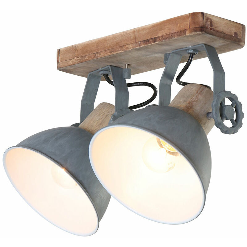 Mexlite - retro plafonnier lampe de salle à manger lampe de salle à manger éclairage bois pivotant 7969GR