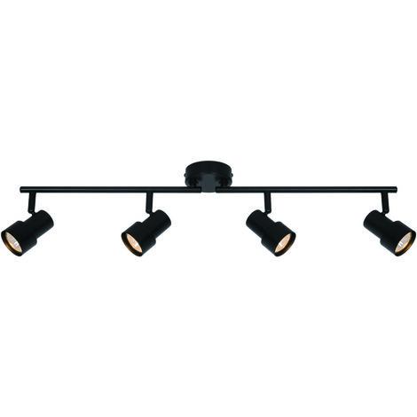 Plafonnier Boston 4-rail Métal Noir, H.15,5  IP20  GU10 /Nordlux  Intérieur