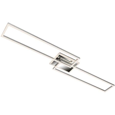 Plafonnier BRILONER LEUCHTEN FRAME, 40 W, 5200 lm, IP20, chrome-alu, métal-plastique, intensité lumineuse variable, CCT, 110 x 24,8 x 8 cm