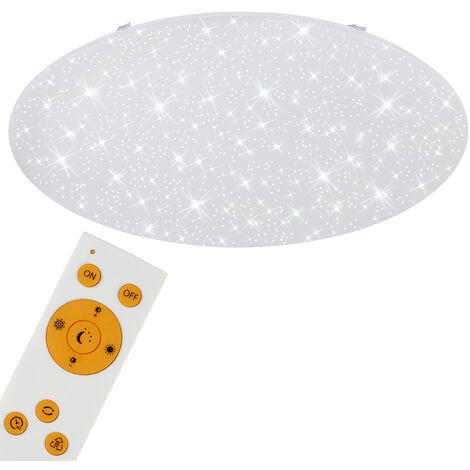 Plafonnier BRILONER LEUCHTEN VERB, 80 W, 6500 lm, IP20, blanc, plastique-métal, dimmable, avec télécommande, CCT, Ø 75,5 cm
