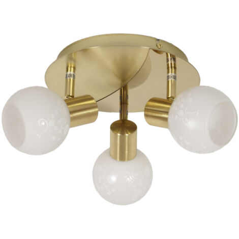 Plafonnier Candellux Avila 98-07131 laiton 3xE14 blanc