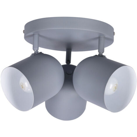 Plafonnier Candellux Azuro gris métal 3xE27 IP20 32cm