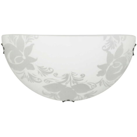 Plafonnier Candellux Beris chrome/blanc verre 30cm E27