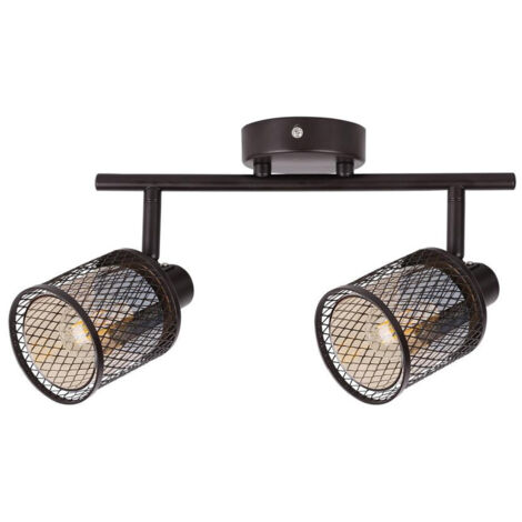 Plafonnier Candellux Canabera 2xE14 métal brun ambre