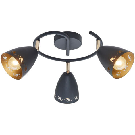 Plafonnier Candellux COTY 98-67180 noir/or 49cm 3xE14