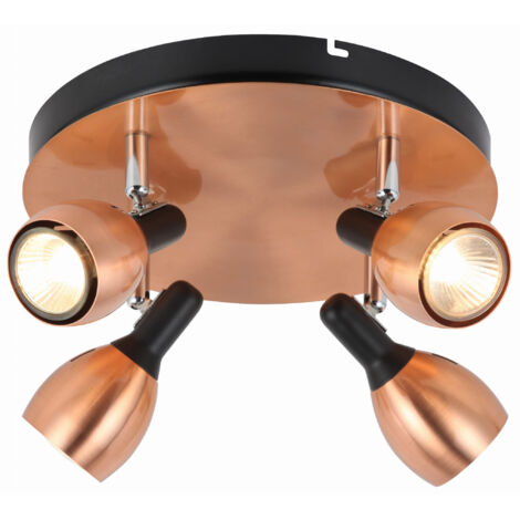 Plafonnier Candellux Cross 98-34878 cuivre 35cm 4xGU10