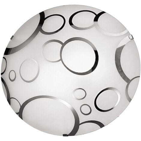 Plafonnier Candellux Doka 40cm verre noir/chrome E27