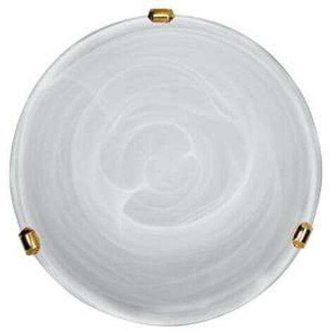 Plafonnier Candellux Duna Ø30 verre blanc/doré E27