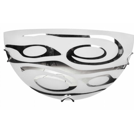 Plafonnier Candellux Edgar chromé verre 30 cm E27 IP20