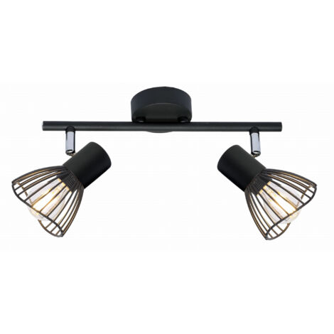 Plafonnier Candellux FLY 92-61898 noir métal 39cm 2xE14