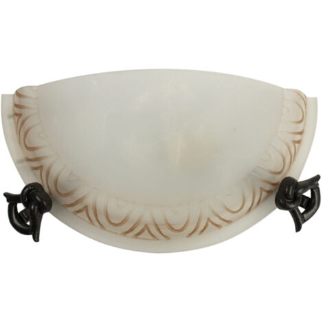 Plafonnier Candellux GIO 1xE27 blanc patine 30cm verre