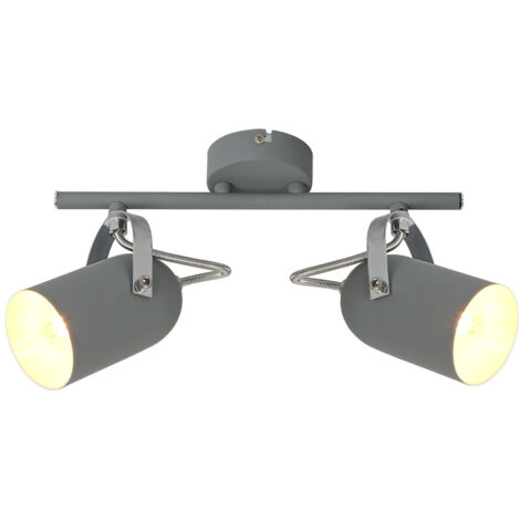 Plafonnier Candellux GRAY gris 2xE14 métal orientable 37cm