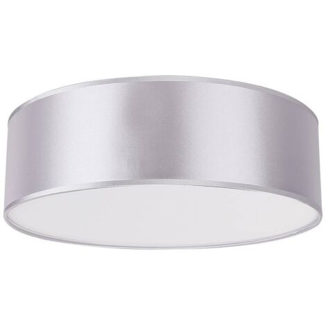 Plafonnier Candellux Kioto gris 40 cm tissu 3xE27 IP20