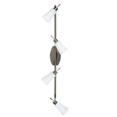 Plafonnier Candellux Kroton nickel blanc 4xG9 73cm