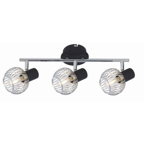 Plafonnier Candellux Oslo 93-61850 3xE14 noir/chrome