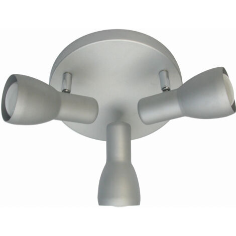Plafonnier Candellux Picardo gris métal 3xE14 Ø29cm