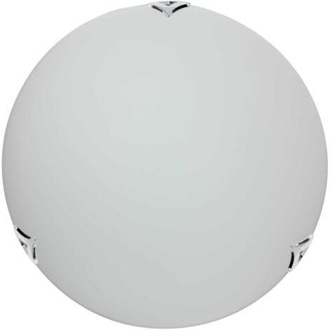 Plafonnier Candellux SARA 30cm verre E27 chrome blanc
