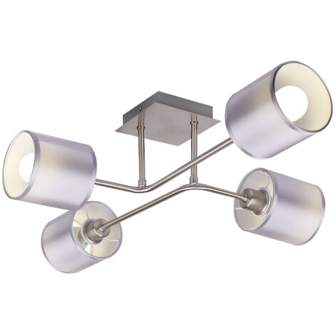 Plafonnier Candellux SAX 34-70685 argent tissu 4xE14