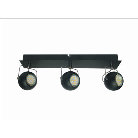 Plafonnier Candellux TONY métal noir 3 spots GU10 LED