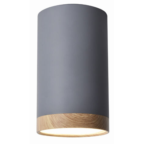 Plafonnier Candellux TUBA LED 9W 4000K 650lm gris/bois